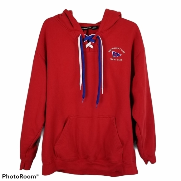 Pennant Sweatshirt Men's XL Full Zip Hoodie Cape Cod Wequaquet Lake Yacht Club - Picture 2 of 12